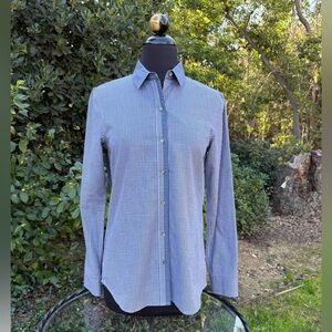 Theory "Yasac" button down shirt with color-block trim - size S